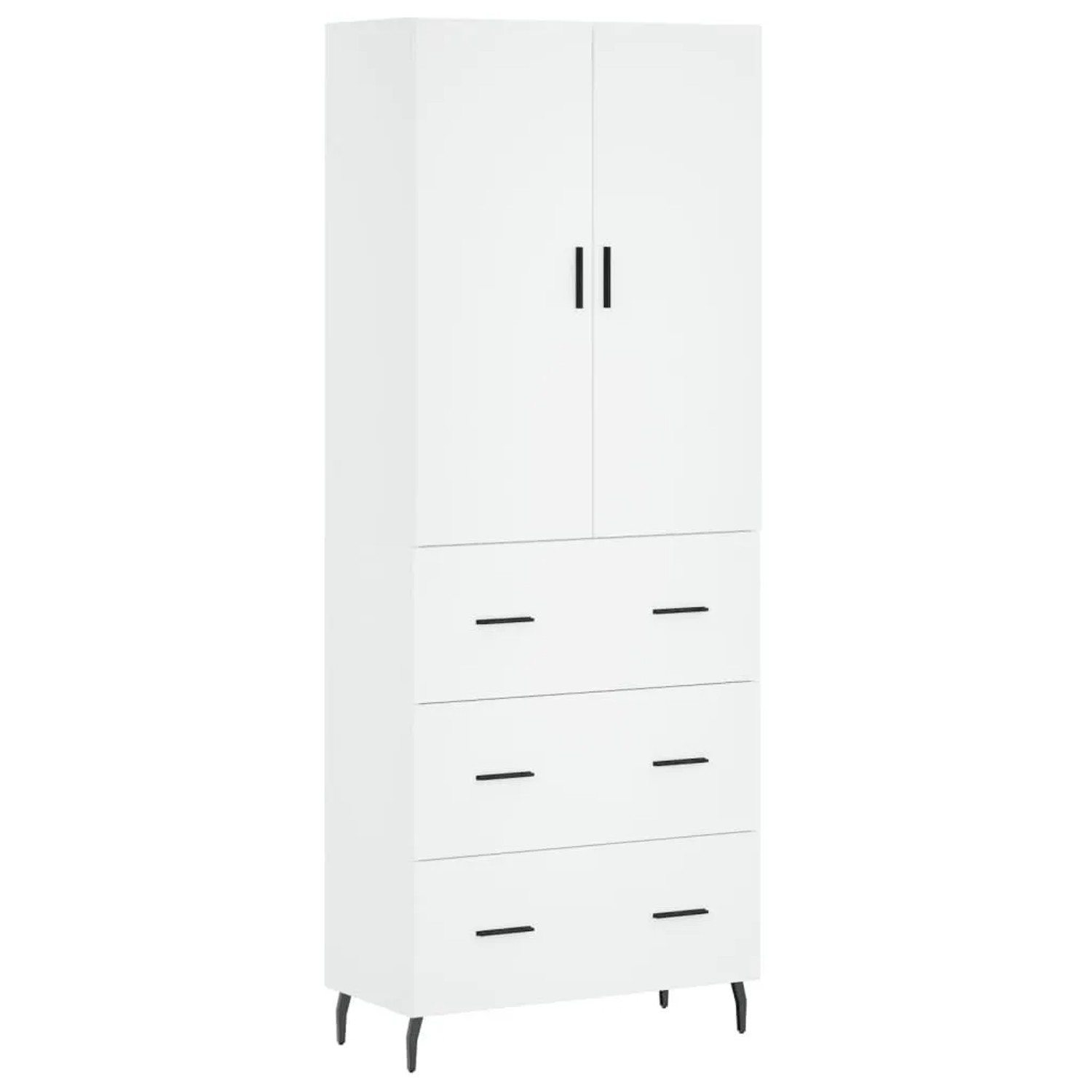 vidaXL Highboard Weiß 69,5x34x180 cm Holzwerkstoff 3195859 günstig online kaufen