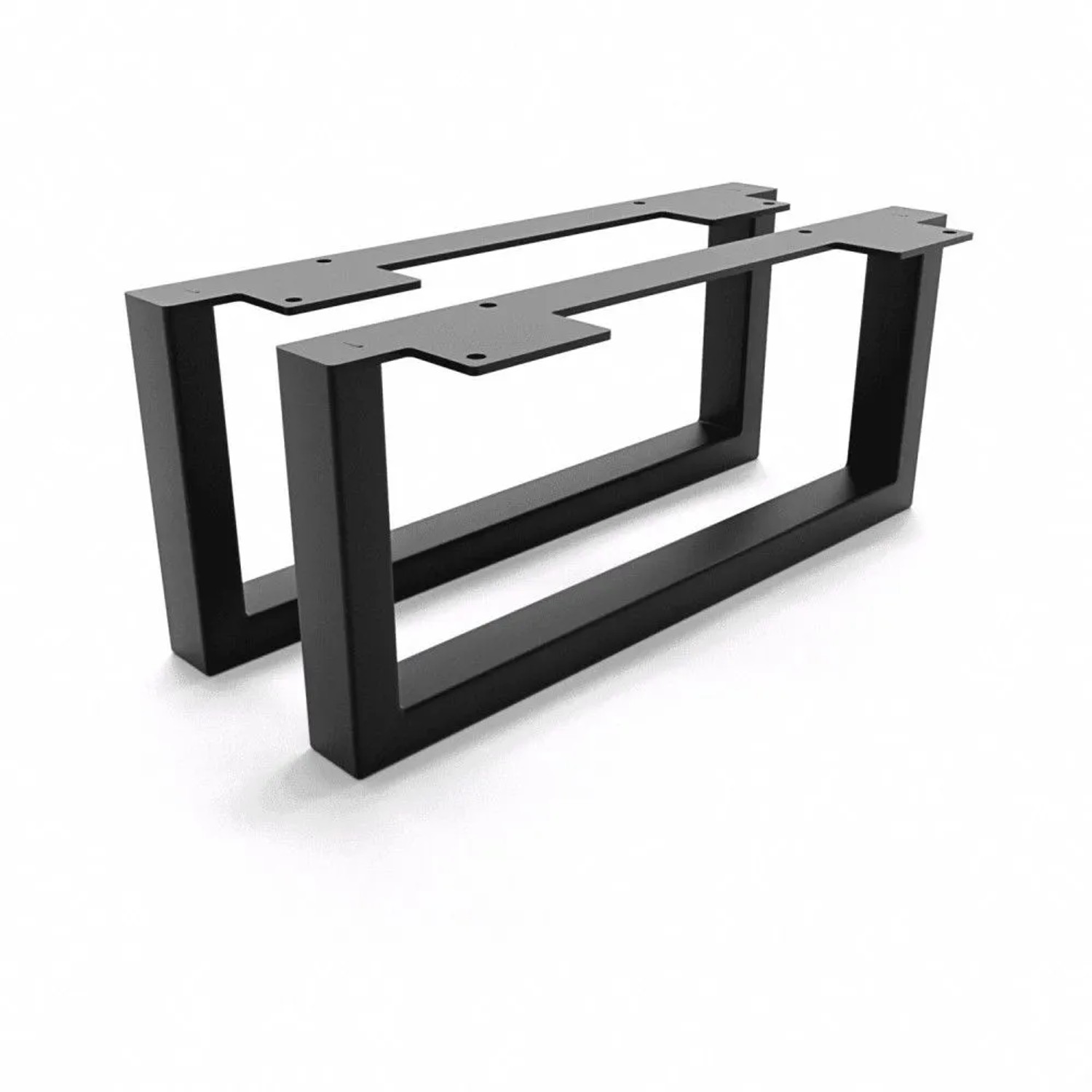 HEVVA Möbelfüße GRAZ 15 cm Hoch 35 cm Tief 2er Set Schwarz