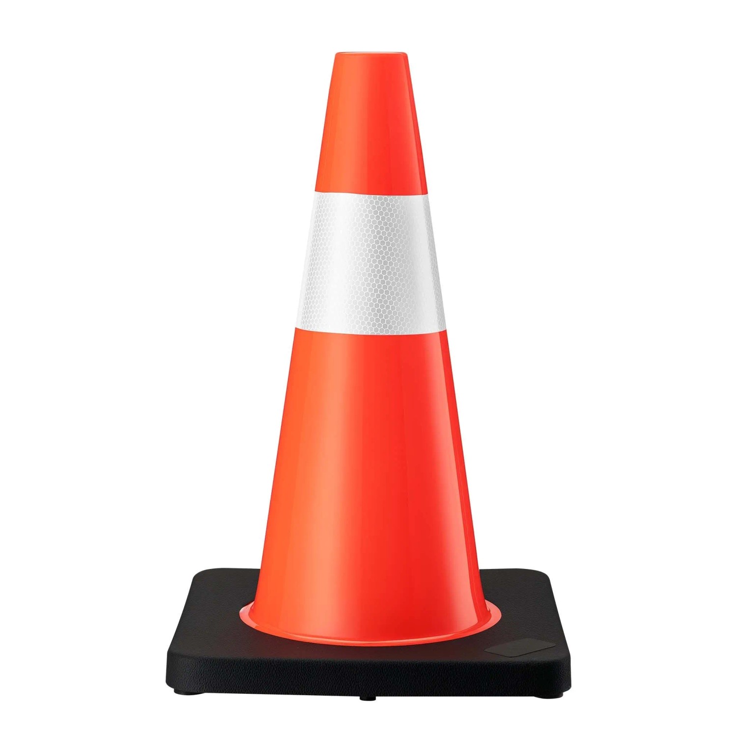 Wiltec Verkehrskegel 45cm Leitkegel Pylon Warnhütchen Warnkegel aus PVC & Gummi
