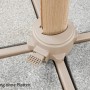 Detailaufnahme des Schirmständers für Schneider Ampelschirm Rhodos Twist. Hinweis: Lieferung ohne Platten.