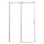 AICA Duschkabine 150x195cm mit Schiebetür, 8mm ESG-Glas, Nischentür, chromglänzender Rahmen.