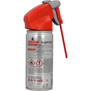 Nigrin Graphit-Spray 100ml für Wartung & Autoreparatur. Schmiert Metall, beseitigt Quietschen.