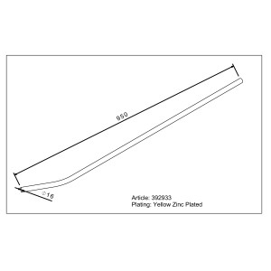 Einschraubwerkzeug für Bodenhülsen, gelb verzinkt, zum leichteren Eindrehen von Pfostenträgern.