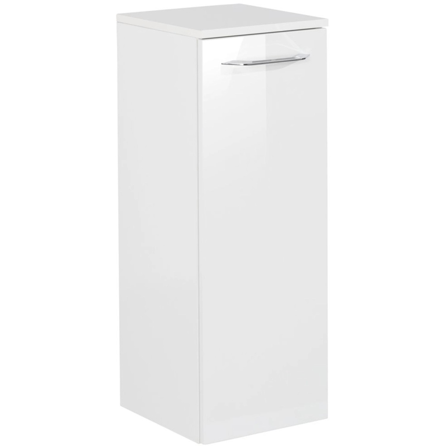 Fackelmann Bad-Hängeschrank B.Clever, weiß matt, 30,5 cm breit. Schmaler Badschrank mit Tür und Griff.