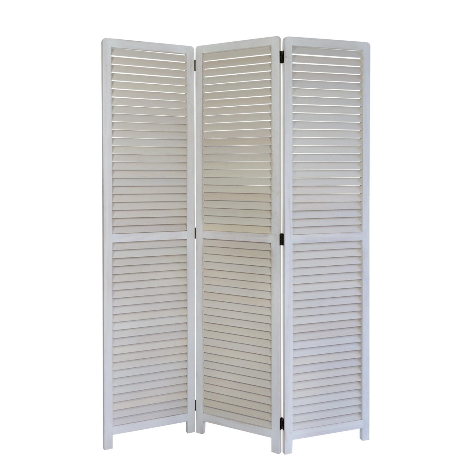 Homestyle4u 3-tlg. Paravent in Weiß 120x170 cm 1357 günstig online kaufen