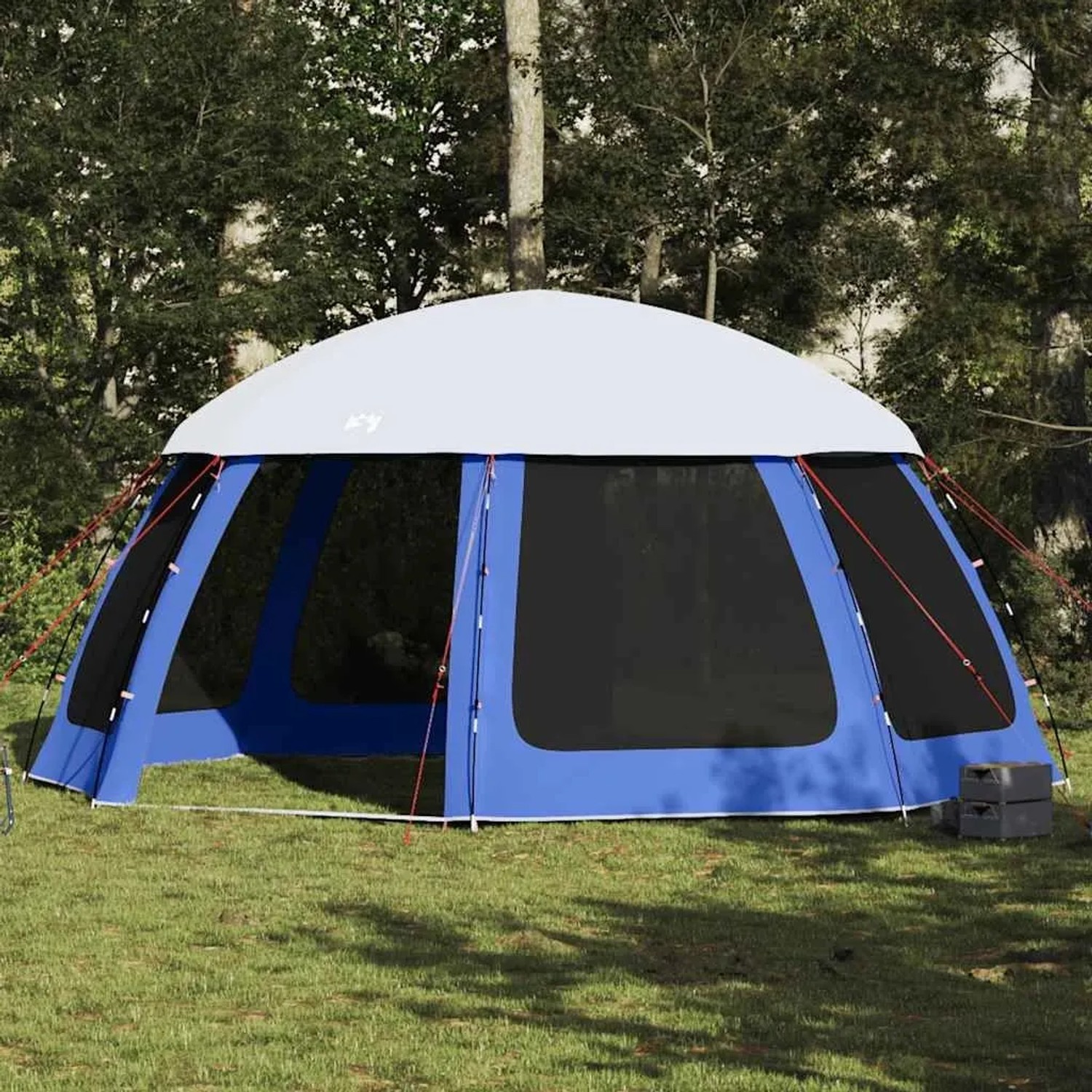 vidaXL Poolzelt mit Abnehmbarem Überzelt Netzwänden Azurblau 510x510cm 4100634_2