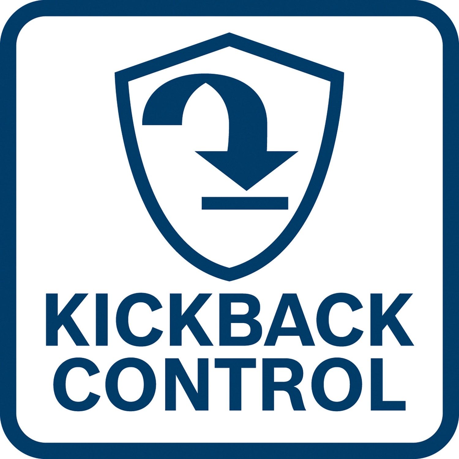 Symbol für KickBack Control beim Bosch Akku-Bohrhammer. Schutz vor Rückschlägen.