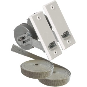 Rollwin 2x Rolladen Gurtwickler Unterputz 135mm Lochabstand Mit 7m Gurt 23mm Rolladengurt Weiß Rollo Wickler Mit Abdeckblende Rollladen Aufwickler