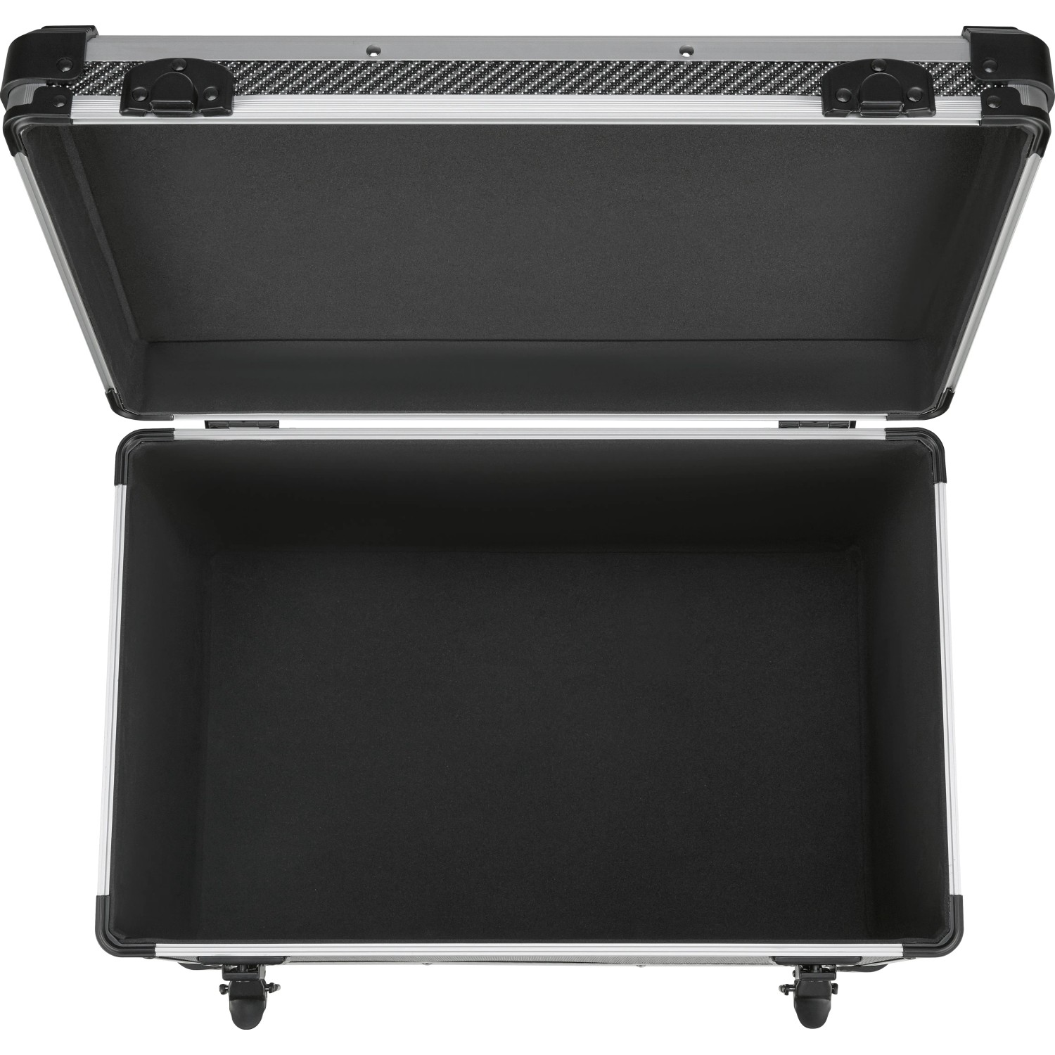 Offener LUX Aluminium Werkzeugkoffer zur Aufbewahrung, leer.