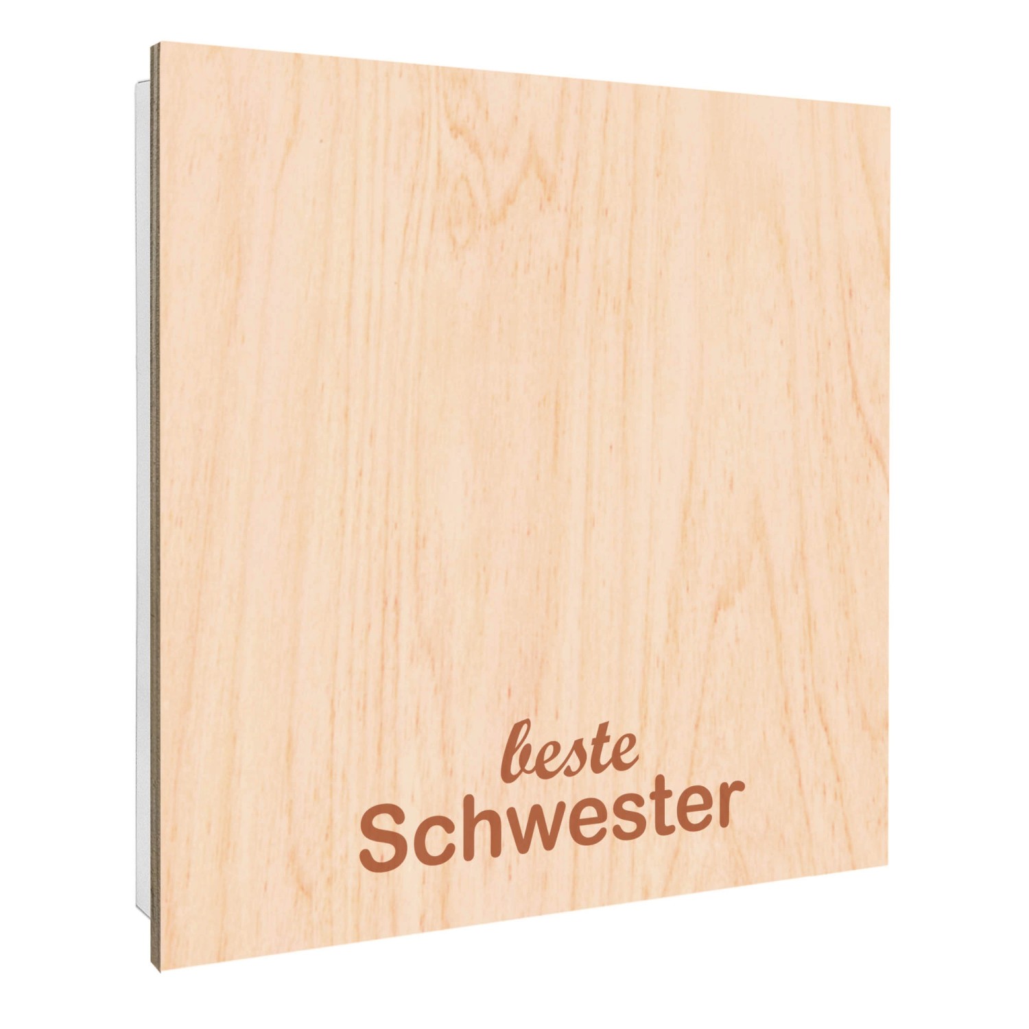Banjado Schlüsselkasten mit Holzfront 30x30cm Weiß Scharnier Links 50 Haken günstig online kaufen