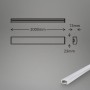 Briloner Pimp your Stripe LED-Profil, selbstklebend, 2 m, Alu-weiß, mit Maßangaben.