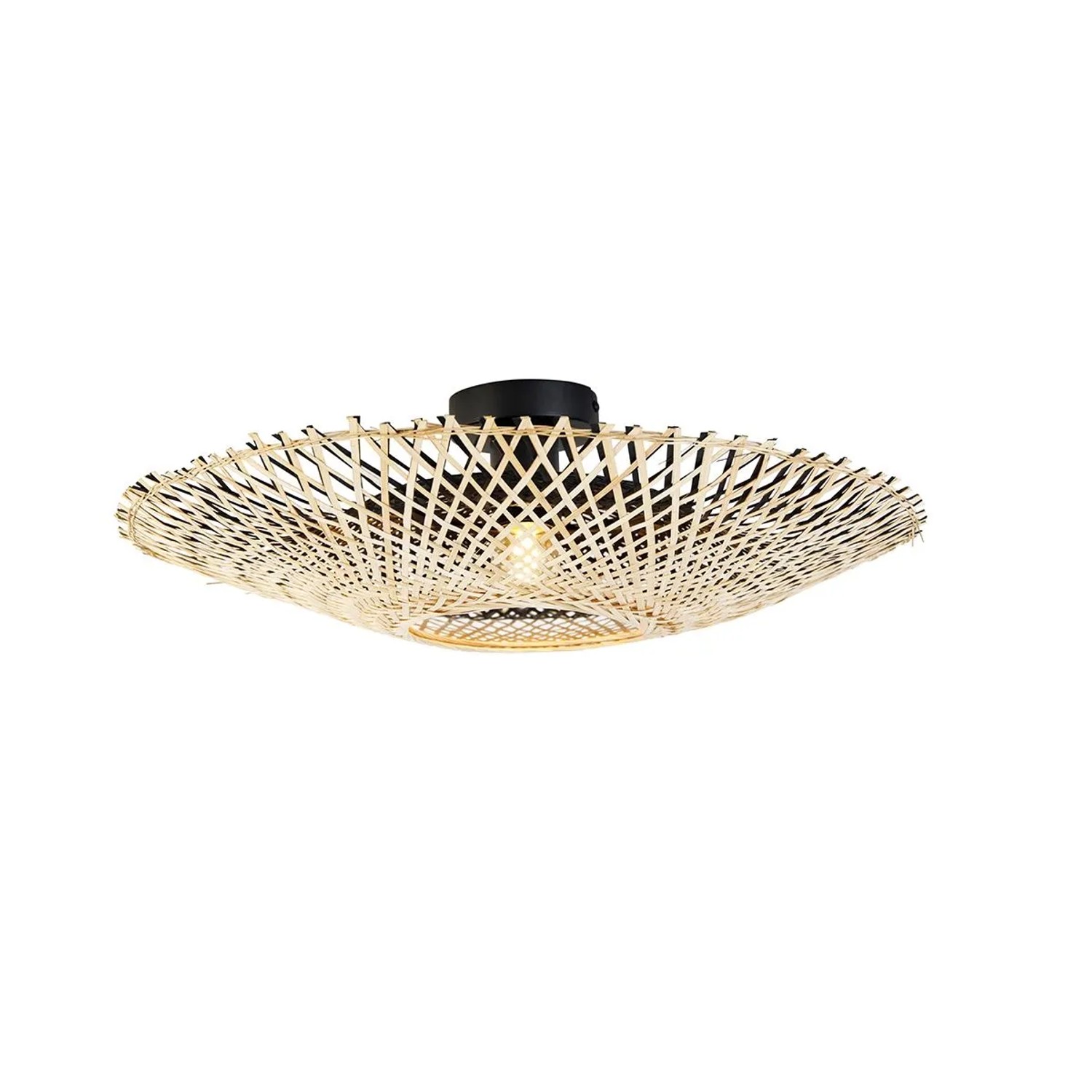 QAZQA Orientalische Deckenlampe Rattan 50 cm Rina