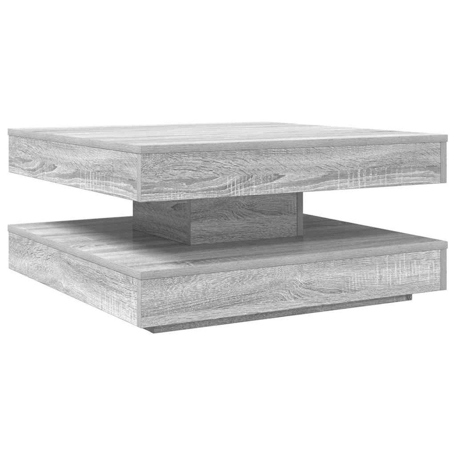 vidaXL Couchtisch 360-Grad Drehbar Grau Sonoma 70x70x34,5 cm 858484 günstig online kaufen