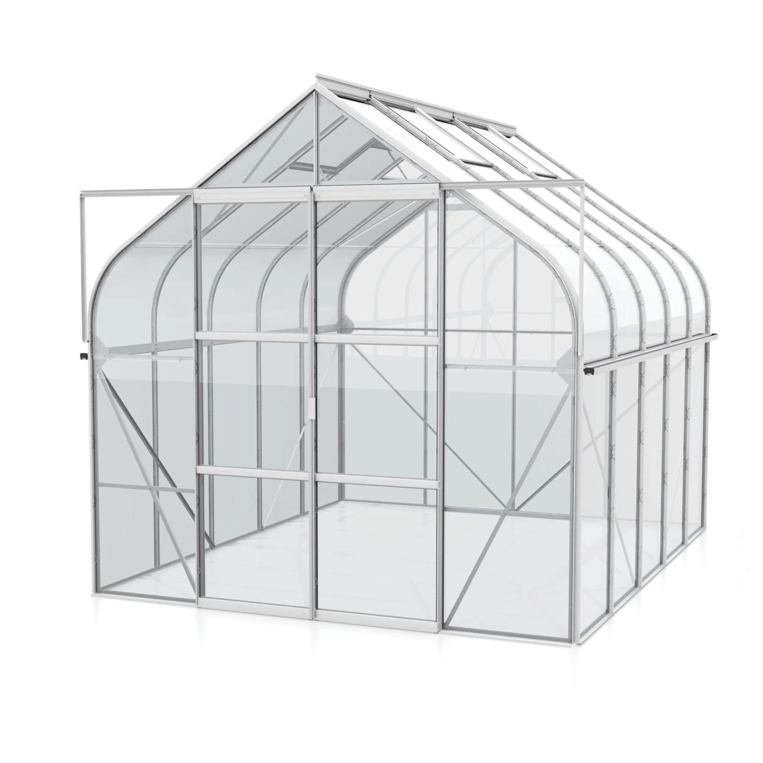Vitavia Gewächshaus Diana 8300 aus Aluminium, 8,3 m², mit Doppeltür und Sicherheitsglas.