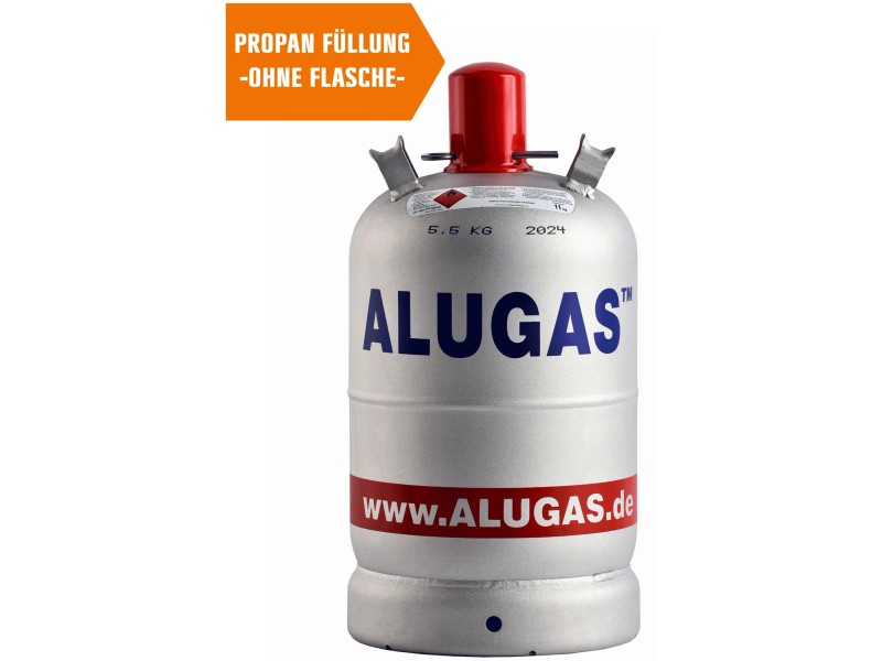 Propan Füllung 11 kg für Eigentumsflasche Alugas (nur Füllung, ohne Flasche)