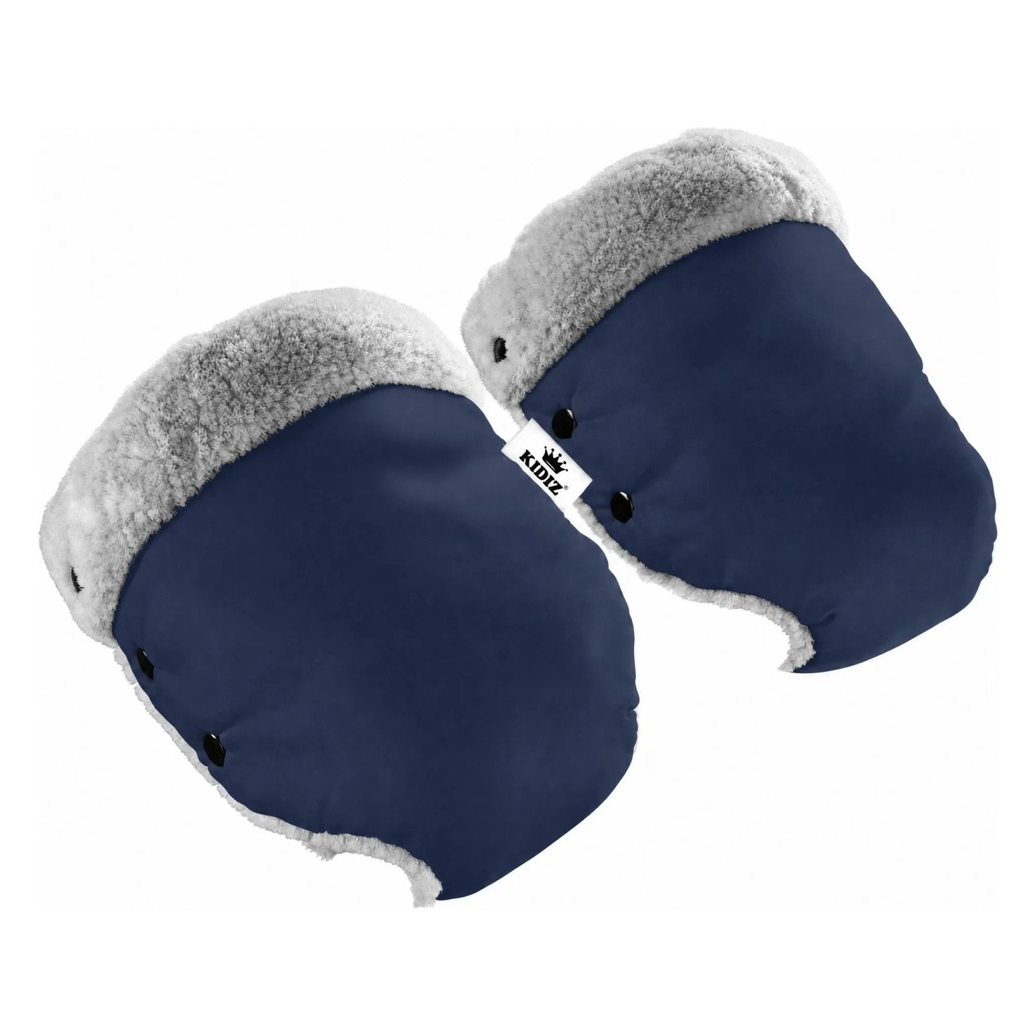 KIDIZ Handwärmer für Kinderwagen Handmuff mit Plüschfutter Winddicht Navyblau