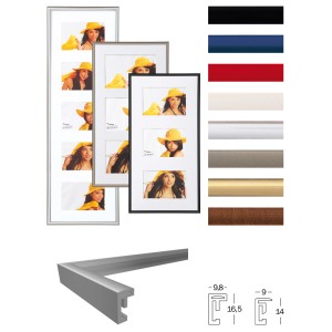 walther design Galerie Bilderrahmen New Lifestyle, Kunststoff, Gold, 3x 15x20 cm, für Deko & Wohnaccessoires.