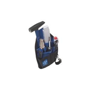 LUX Werkzeugset Classic, 7-teilig in Nylontasche mit Hammer, Zange, Schraubendreher, Maßstab, Messer und Spannungsprüfer.