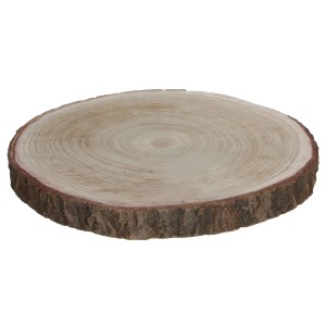 Mica Decorations Teller Pia, Ø 30cm, hellbraun. Dekoteller aus Holz für Tischdeko und mehr.