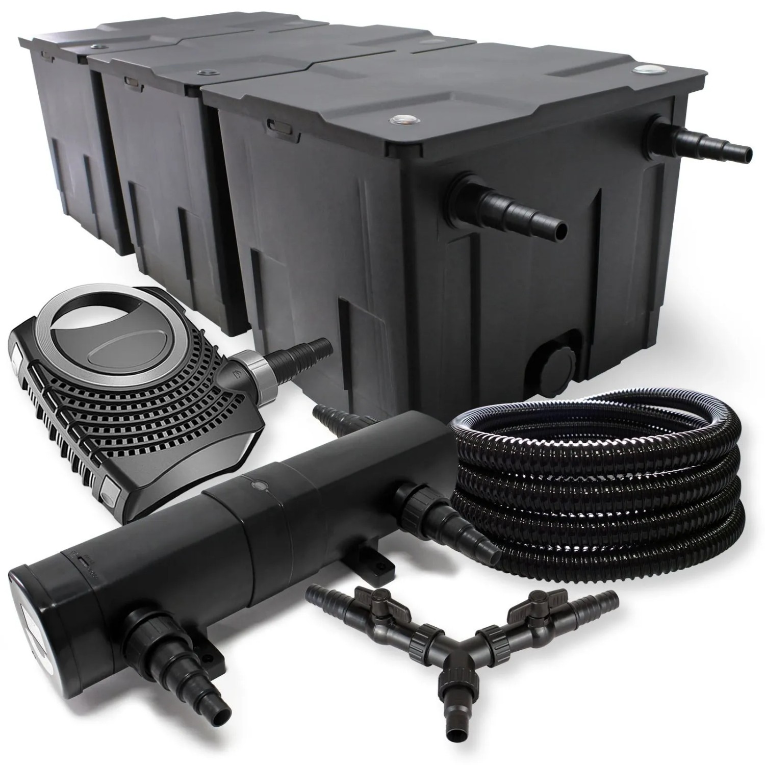 Sunsun Filter Set 90000L Teich 36W Teichklärer Neo8000 70W Pumpe 25M Schlauch