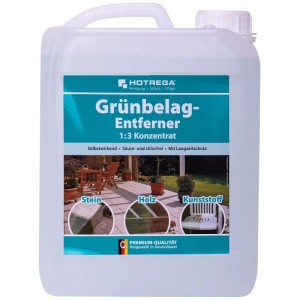 Hotrega Grünbelag Entferner 1 3 Konzentrat 5 Liter Kunststoff Weiß