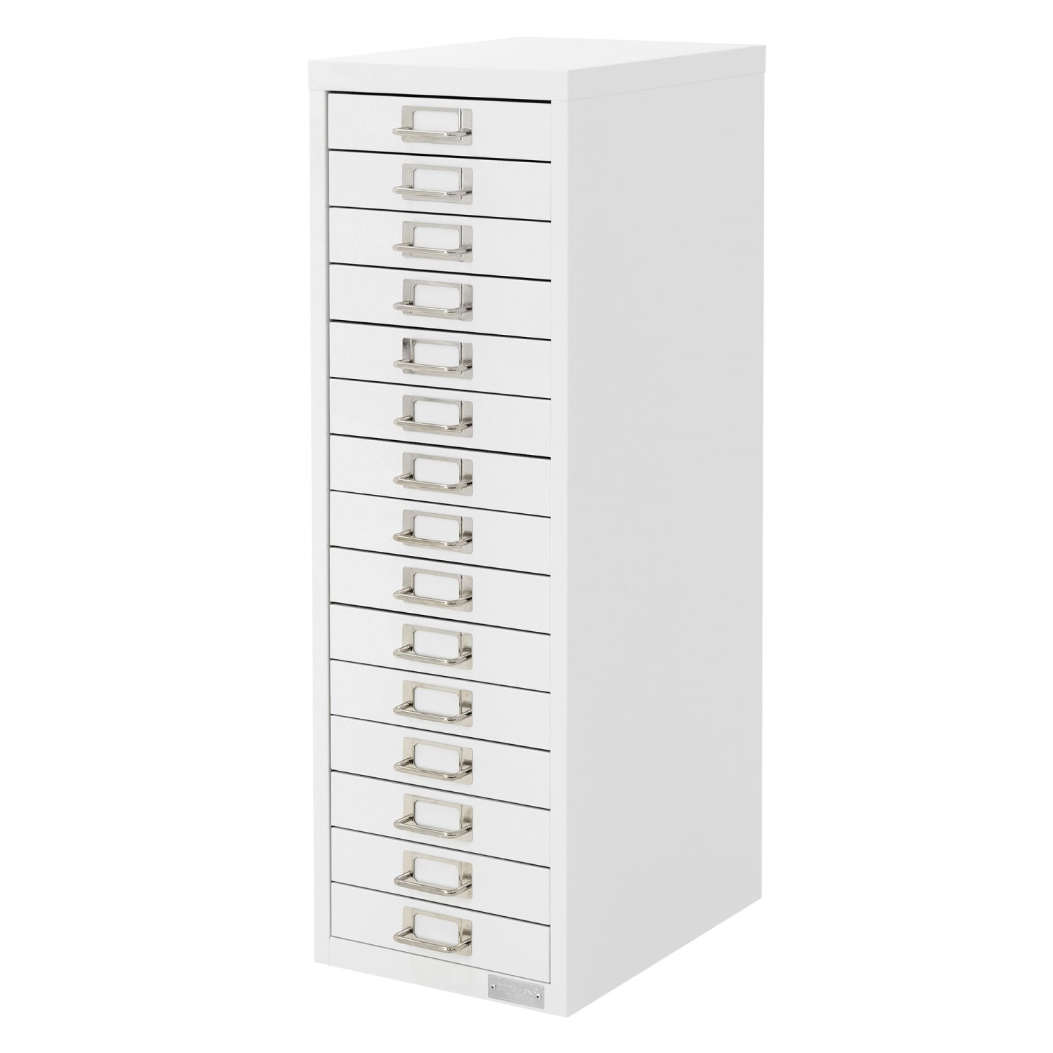 ML-Design Aktenschrank mit 15 Schubladen 28x38x87 cm Weiß aus Metall günstig online kaufen
