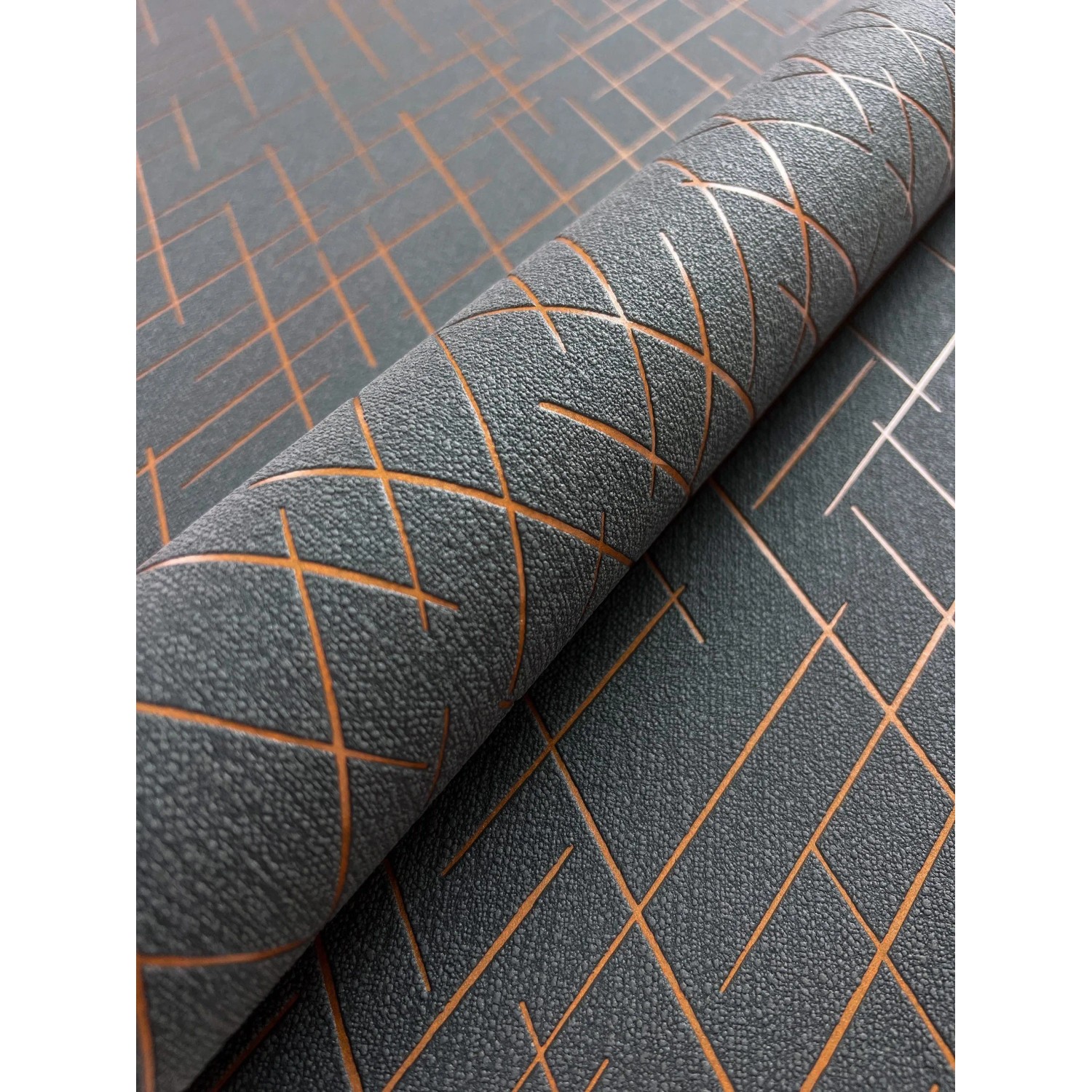 Newroom Vliestapete Saira Anthrazit Linien Modern FSC®