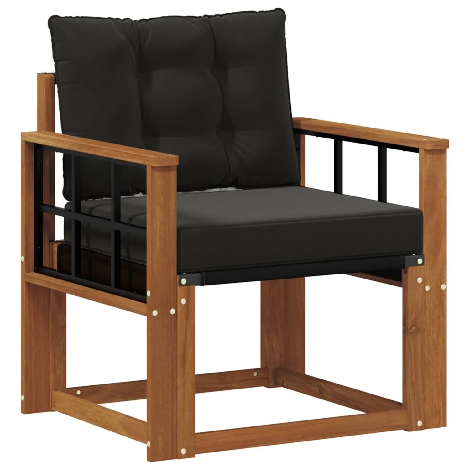 vidaXL 2 Stück Outdoor-Sofagarnitur Massives Akazienholz und Textilene 3436304