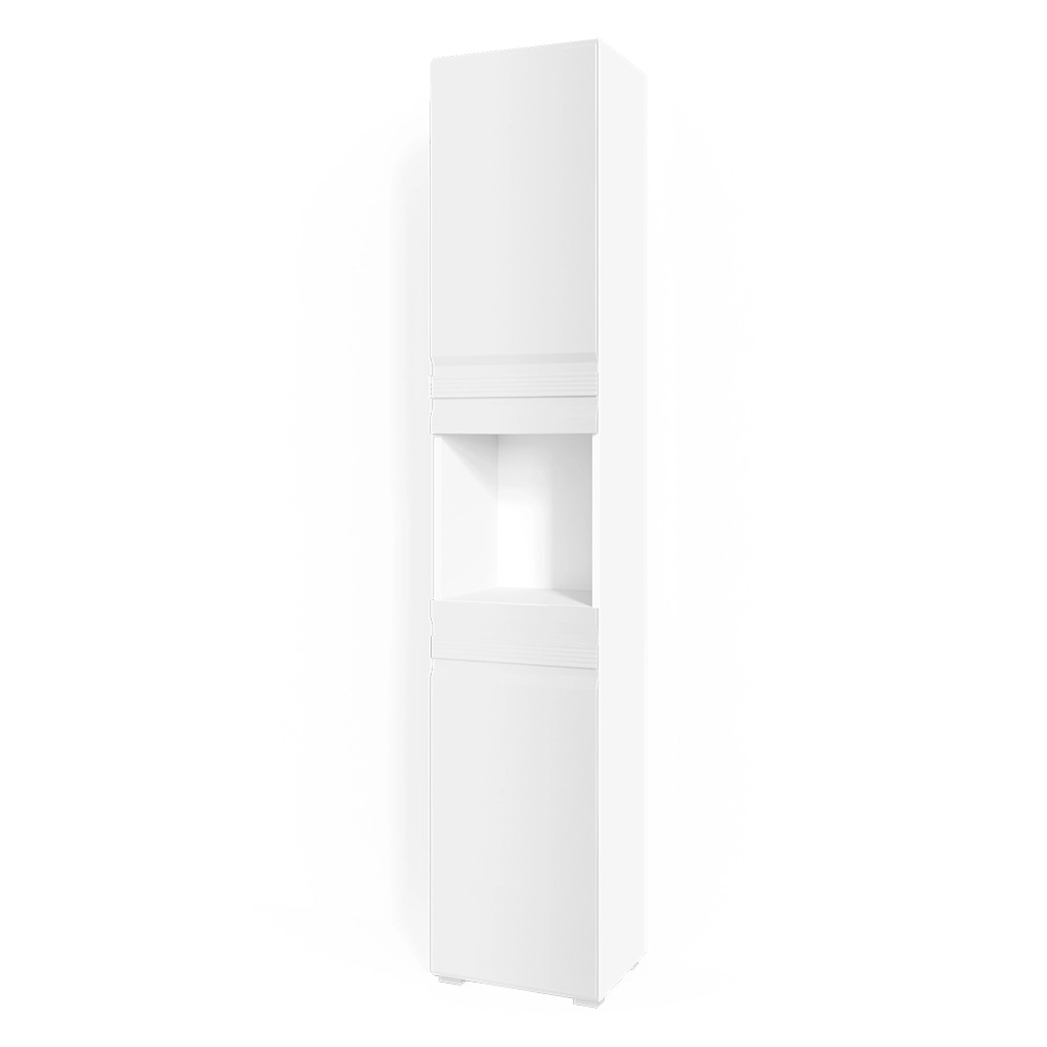 Vicco Hochschrank Fredd, Weiß Hochglanz, 36 x 190.5 cm günstig online kaufen