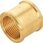 Messing Gewindemuffe 30,3 mm (Rp 1) für Heizung, Kalt- und Warmwasserinstallation.