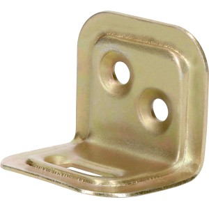 Gelb verzinkter Verstellwinkel 30x25x25 mm für Holzkonstruktionen.