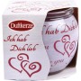 HS Candle Duftkerze "Ich liebe Dich" im Glas mit roter Schrift und Herzmotiven.
