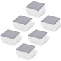 vidaXL LED Bodeneinbaustrahler Außen 6 Stk 100x100x68 mm 272491