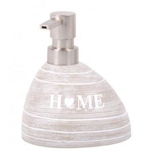 Sanilo Seifenspender Home mit Holzoptik und Edelstahlpumpe für Bad & Küche.