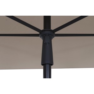 Detailaufnahme: Siena Garden Marktschirm City, 210x140 cm, Natur, mit Neigungsfunktion.