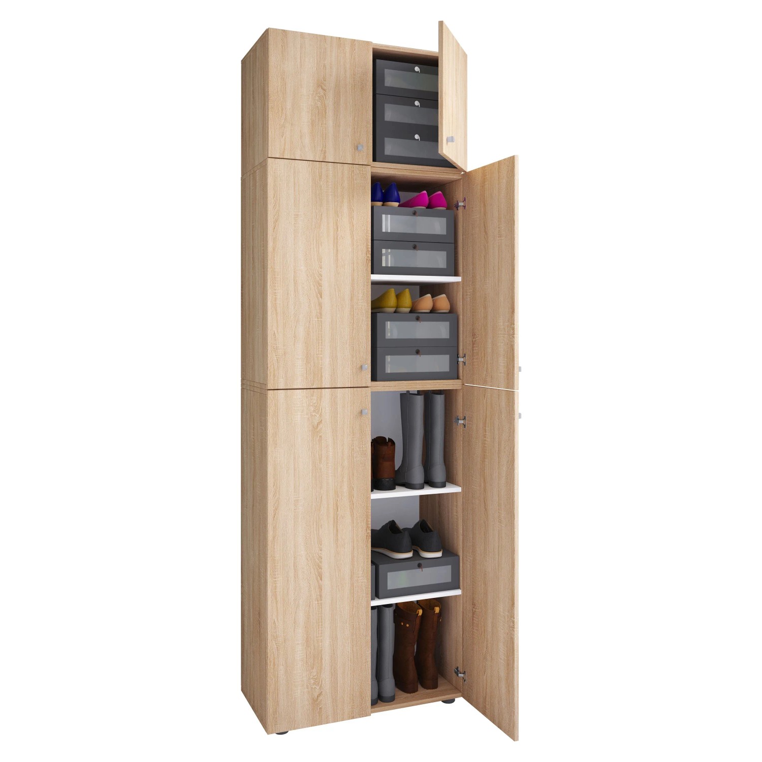 VCM Schuhschrank Lona Sonoma-Eiche