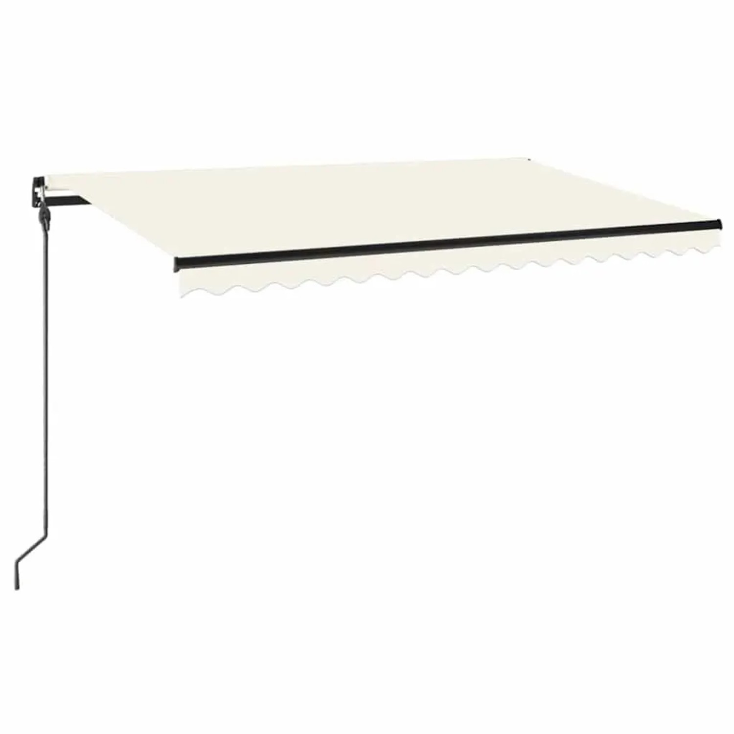 vidaXL Markise Manuell Einziehbar 450x300 cm Creme 3069117