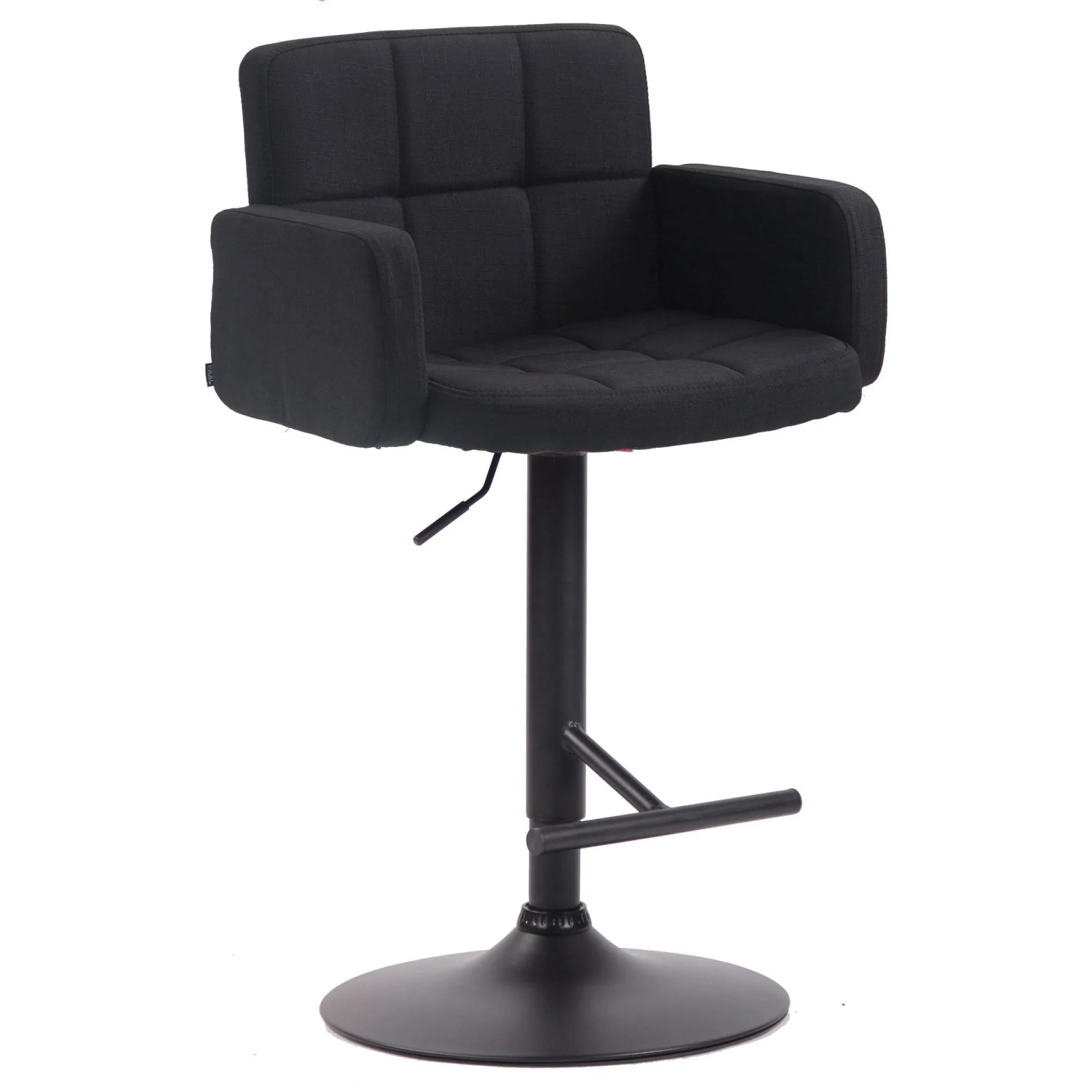 CLP Barhocker Los Angeles Stoff Schwarz/Schwarz