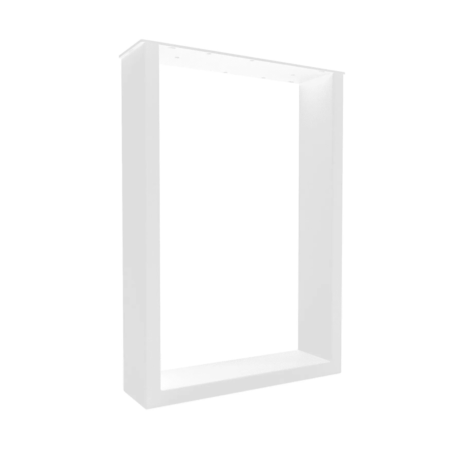 HEVVA Tischkufe BASEL 30 cm Tief 43 cm Höhe 1x Bein Weiß