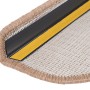 Detailaufnahme: Beige Andiamo Stufenmatte Bob mit Klebestreifen (2er Set).