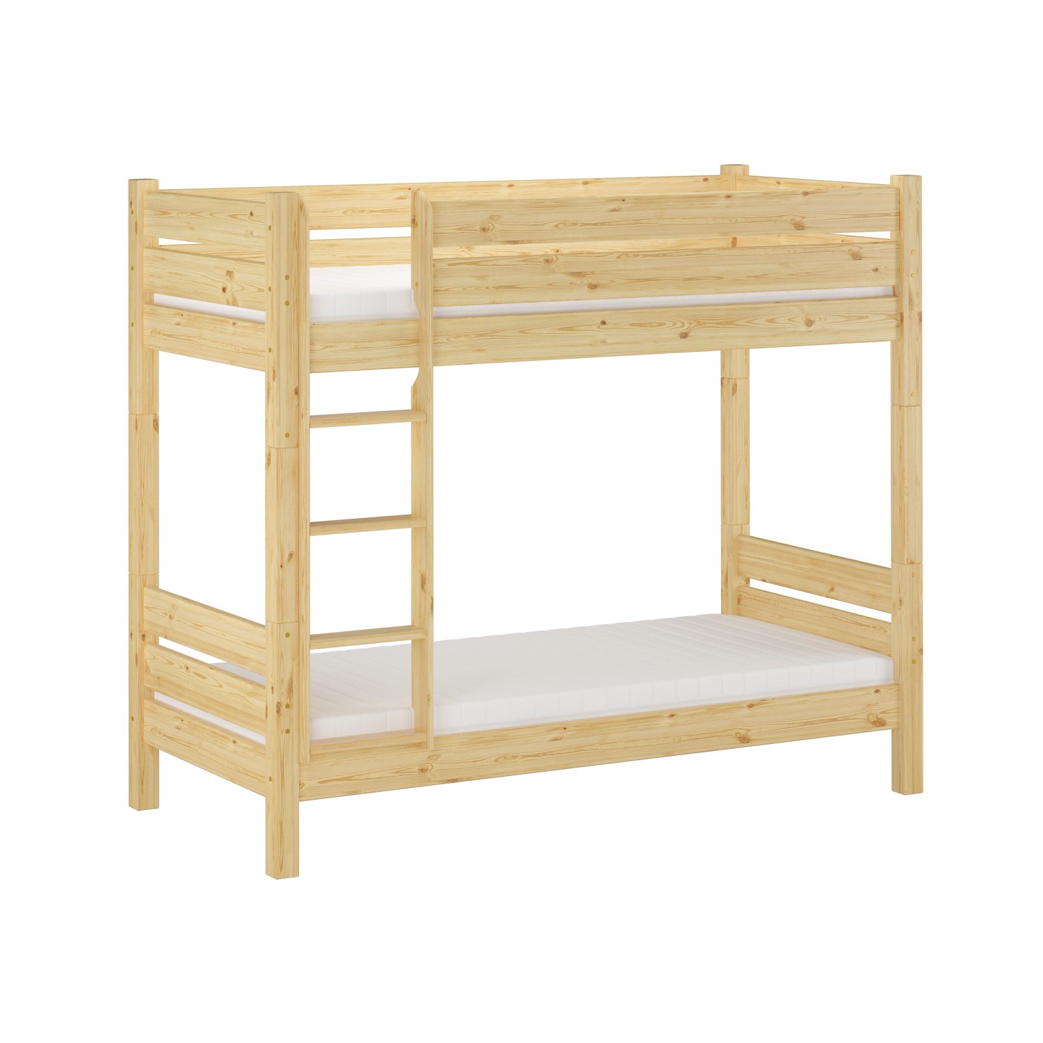 Erst-Holz Etagenbett Extra Stabil für Jugendliche und Erwachsene Rollrost inkl.
