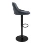 ML-Design Barhocker 4er Set, anthrazitfarbener Kunstleder Barstuhl mit Fußstütze.