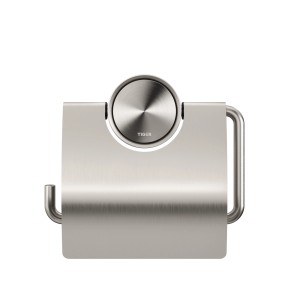 Tiger Toilettenpapierhalter Ace mit Deckel, gebürsteter Edelstahl.