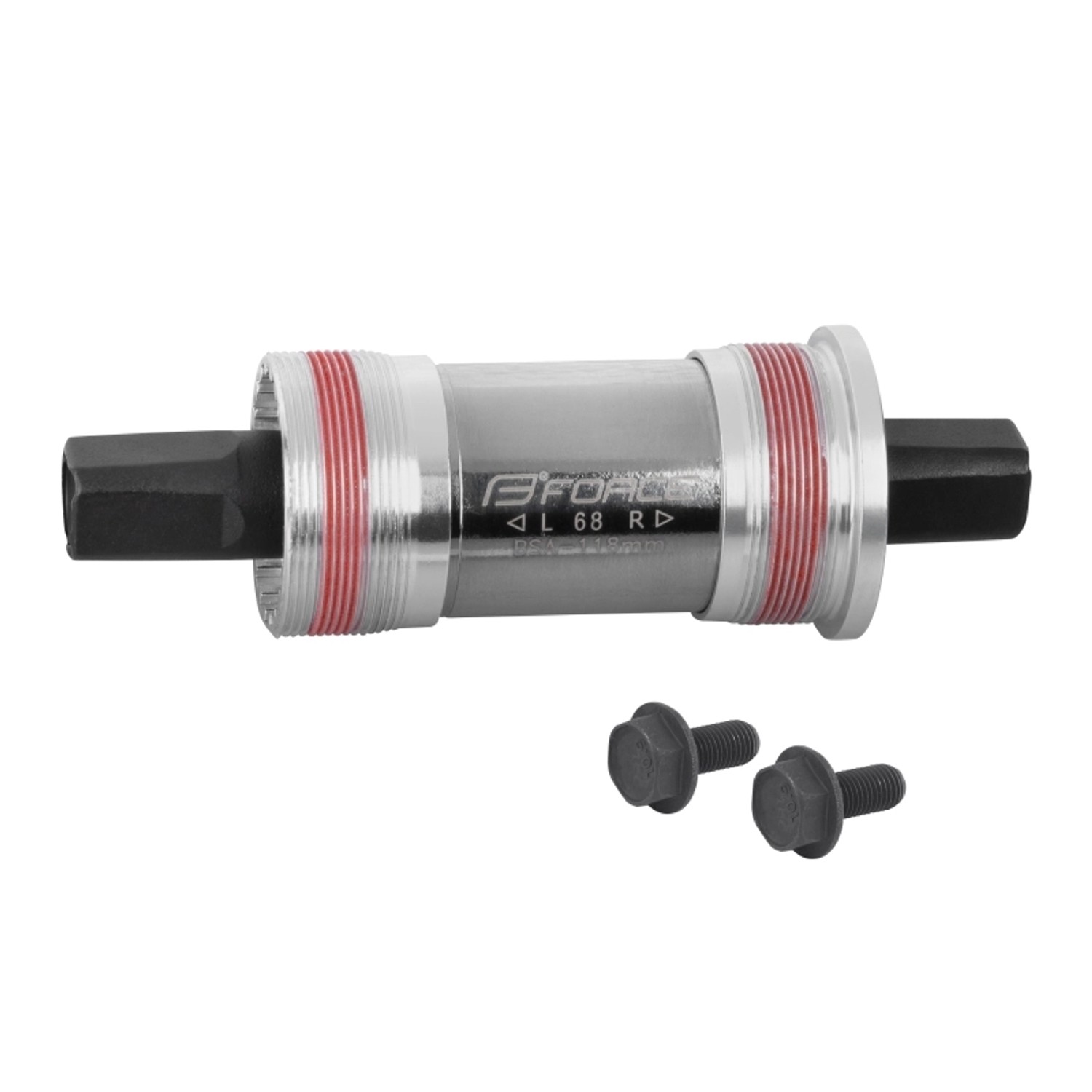 Force 4-Kant Alu Tretlager mit BSA Gewinde Länge 118 mm