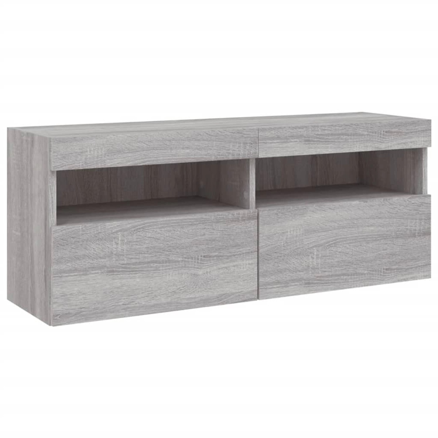 VidaXL TV-Wandschrank mit LED-Leuchten Grau Sonoma 100x30x40 cm günstig online kaufen