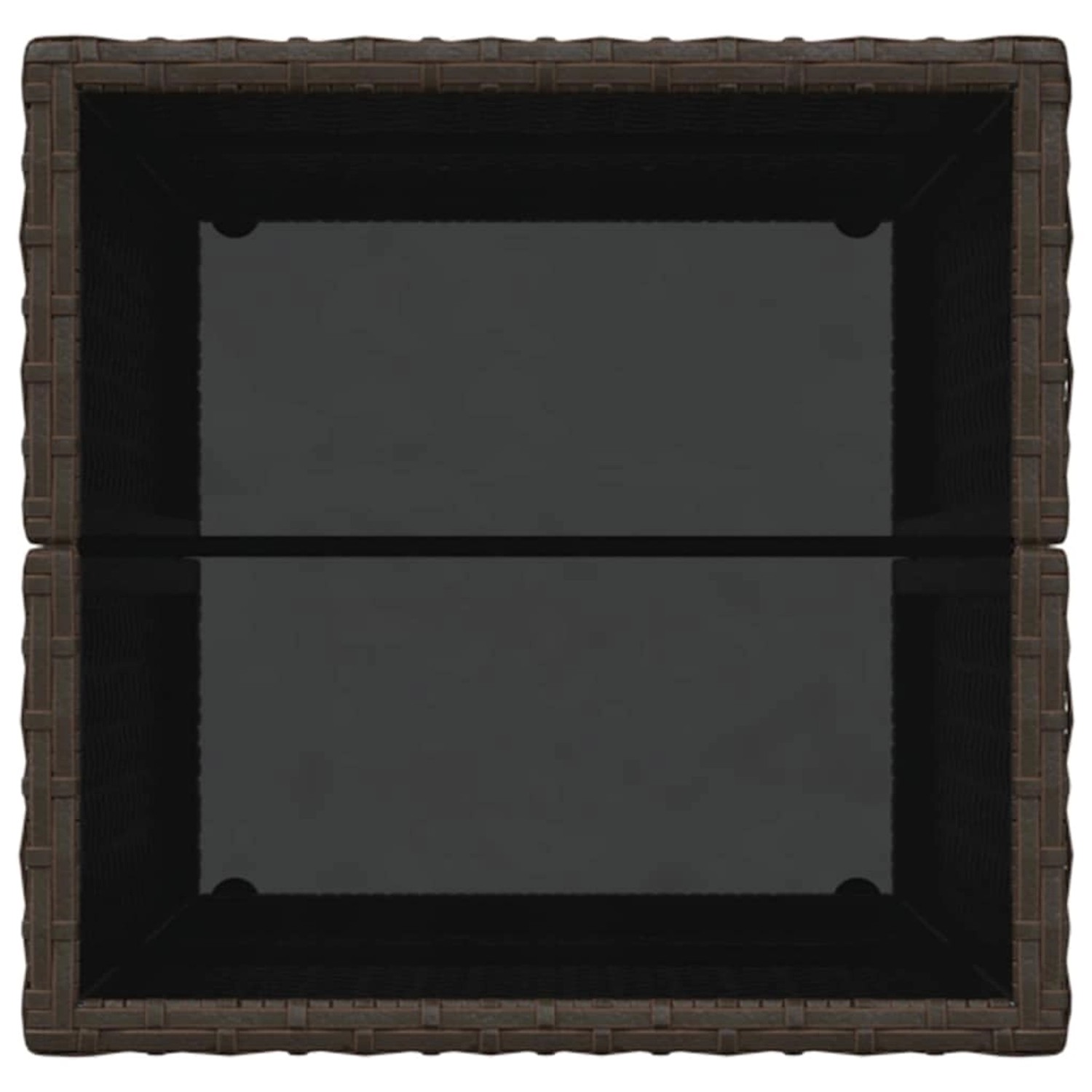 vidaXL Garten Bistro Set, 3-teilig, braunes Poly Rattan, Tischplatte aus Glas, Gartenmöbel.