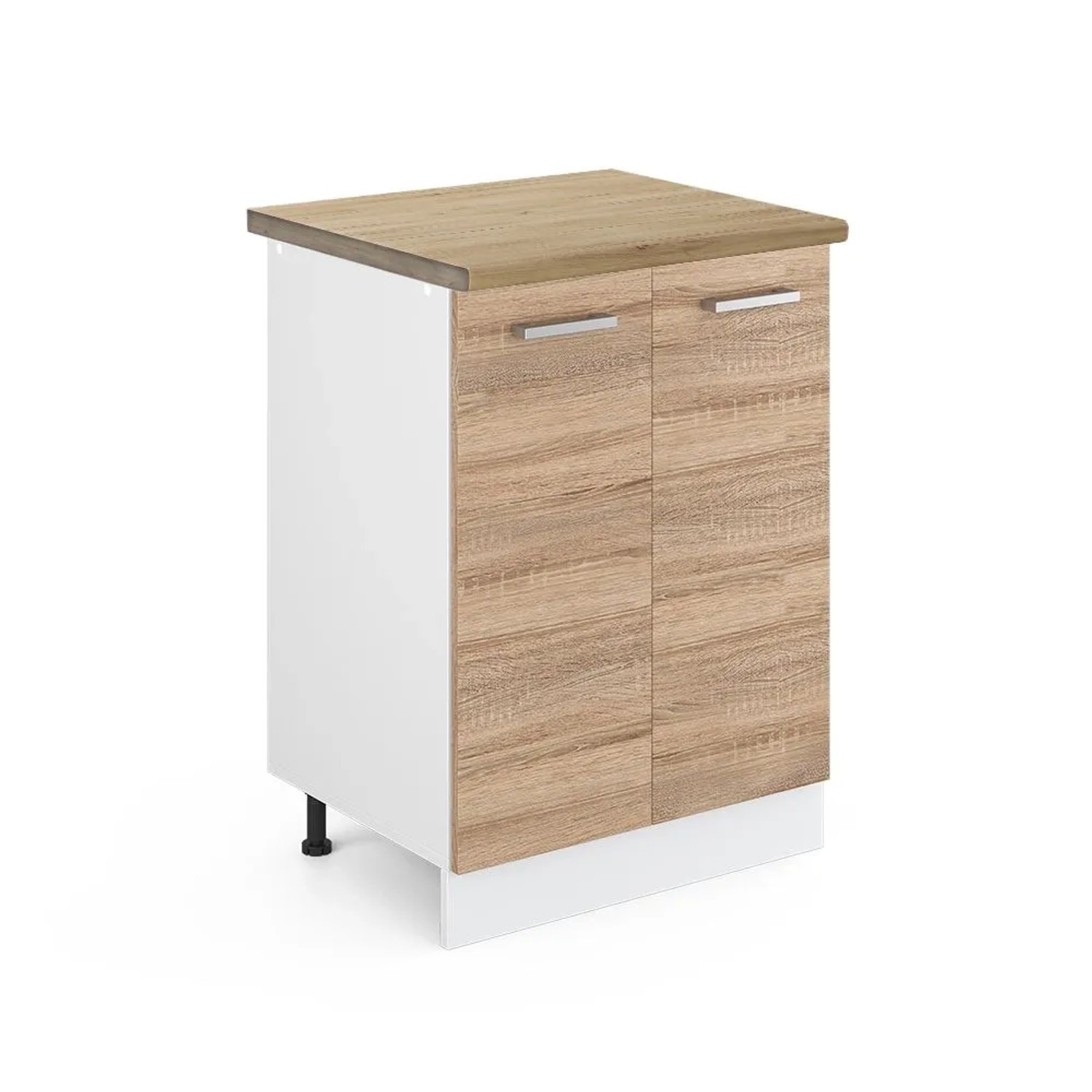 Vicco Küchenunterschrank R-Line Küchenkommode Sonoma Weiß 60 cm AP Eiche