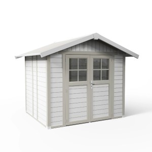 Grosfillex Kunststoff-Gartenhaus Deco 4,9 Graugrün 4,9 m²