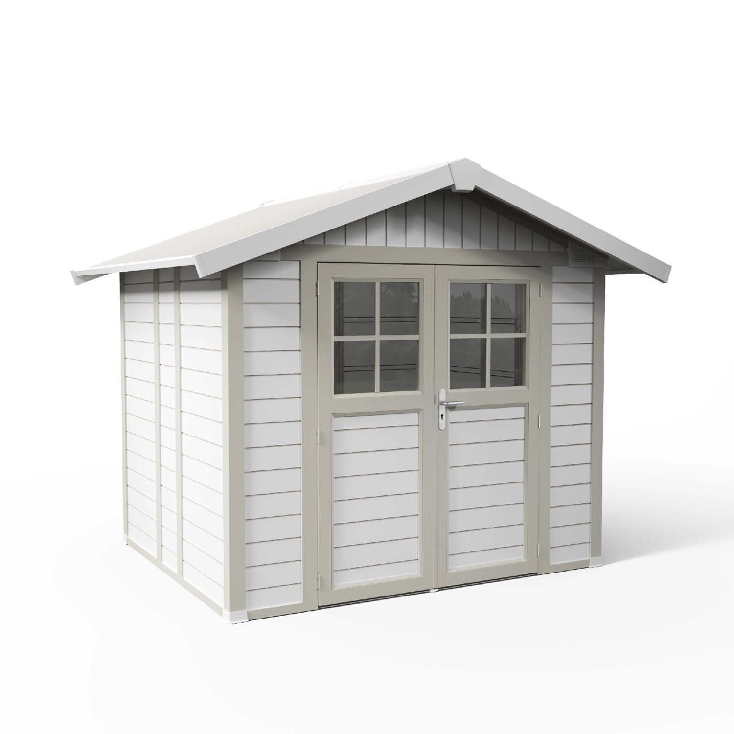 Grosfillex Kunststoff-Gartenhaus Deco 4,9 Graugrün 4,9 m² günstig online kaufen