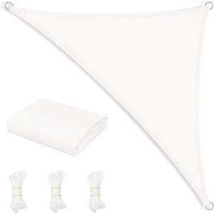 WOLTU Sonnensegel, creme, 2,5x2,5x3,5 m, mit Seilen. Ideal für Garten & Terrasse.